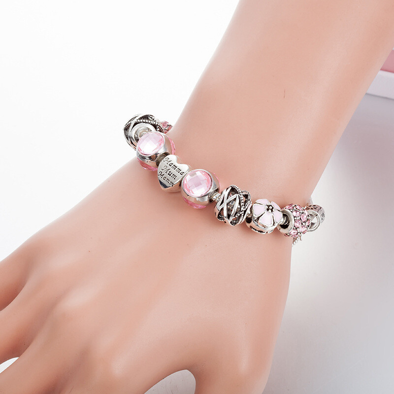 Crystal Enamel Beads Charm Beads Bracelet 