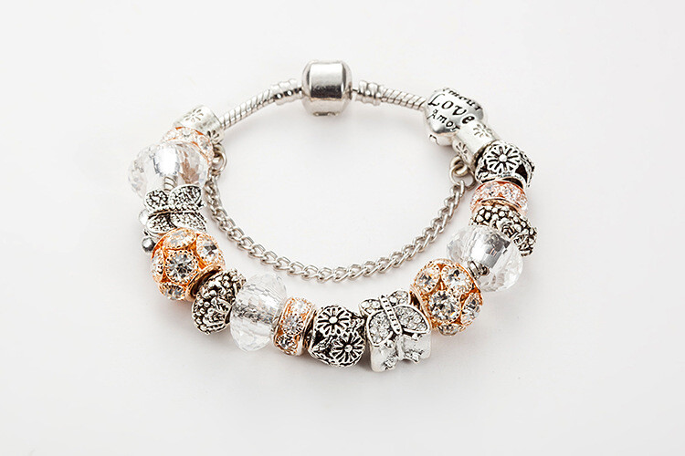 Crystal Enamel Beads Charm Beads Bracelet 