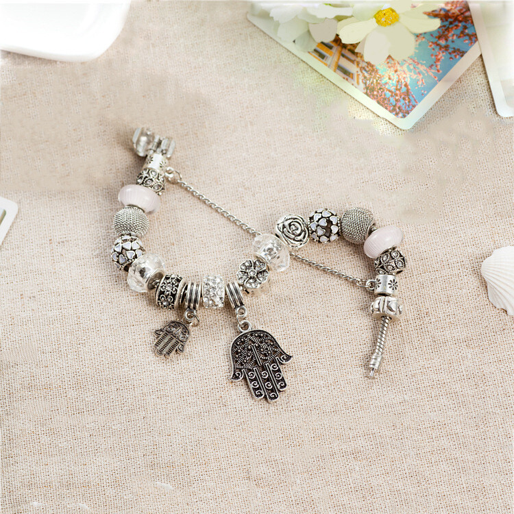 Crystal Enamel Beads Charm Beads Bracelet 