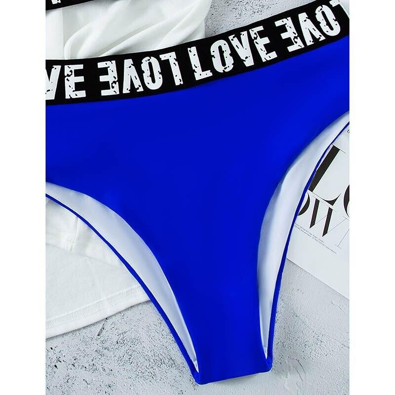 High Waist  Print Women Patchwork Swimsuit