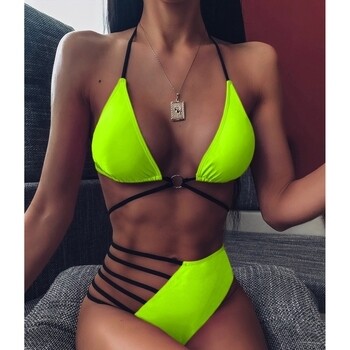 Push up High Cut Out High Waist Bikini