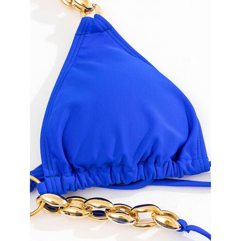 Sexy Women  Gold Chain Swimwear