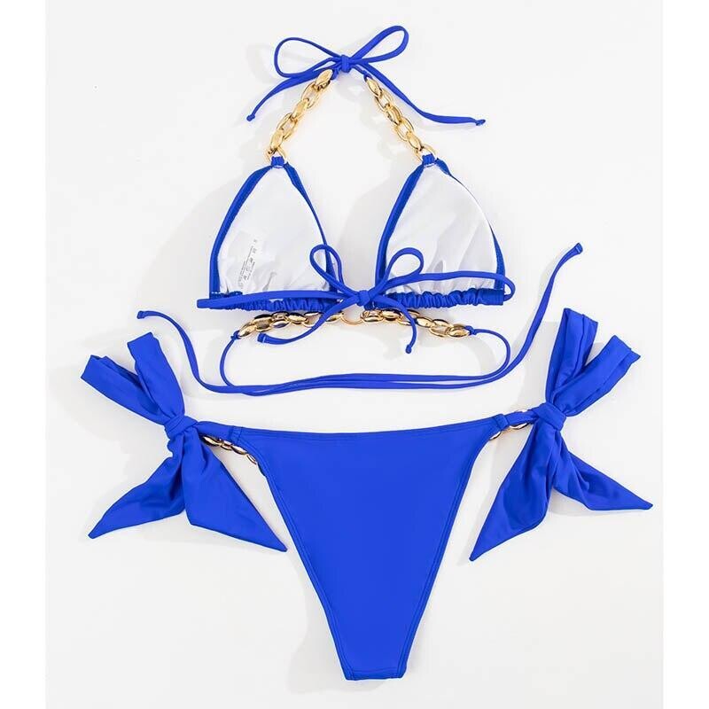 Sexy Women  Gold Chain Swimwear