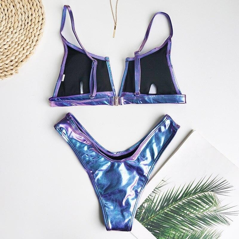 Bikini New V-neck Swimsuit Women Swimwear Push Up Bathing Suit