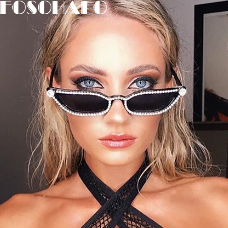 Diamond Cat Eye Sunglasses Women 2020 Luxury Brand Designer Sunglasses