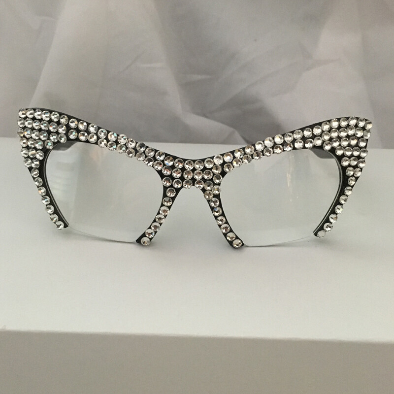 2019New Women Luxury Crystal sunglasses Rhinestone Cat Eyes Sun