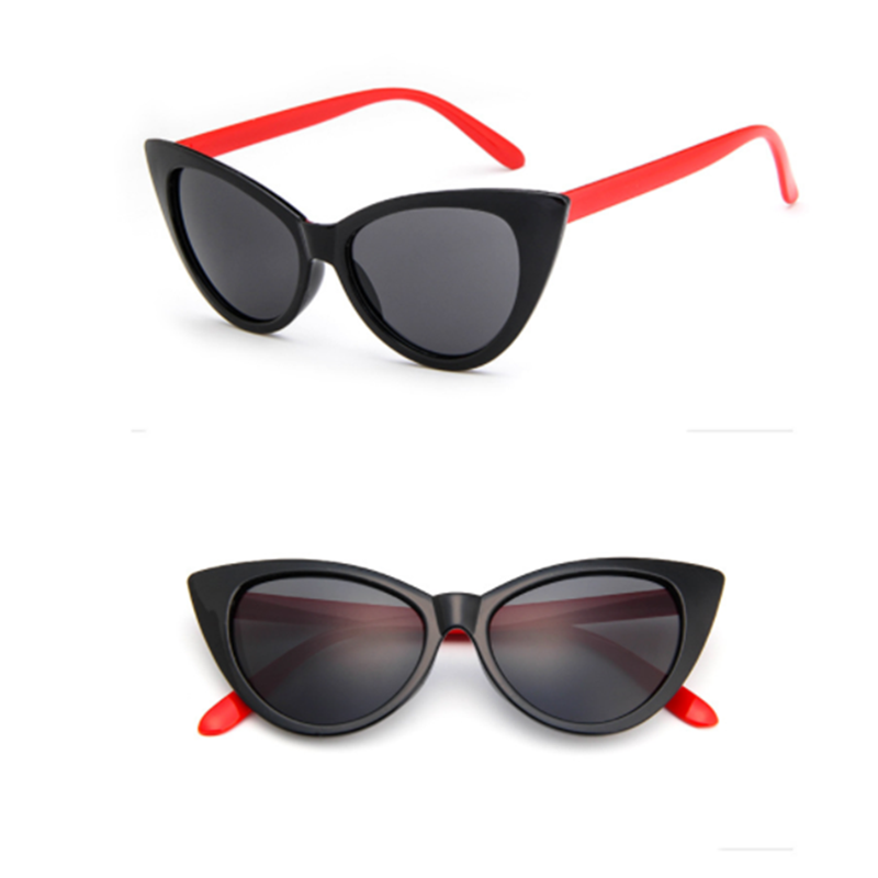 Cat Eye Sunglasses Women Brand Designer Mirror Black Sun Glasses