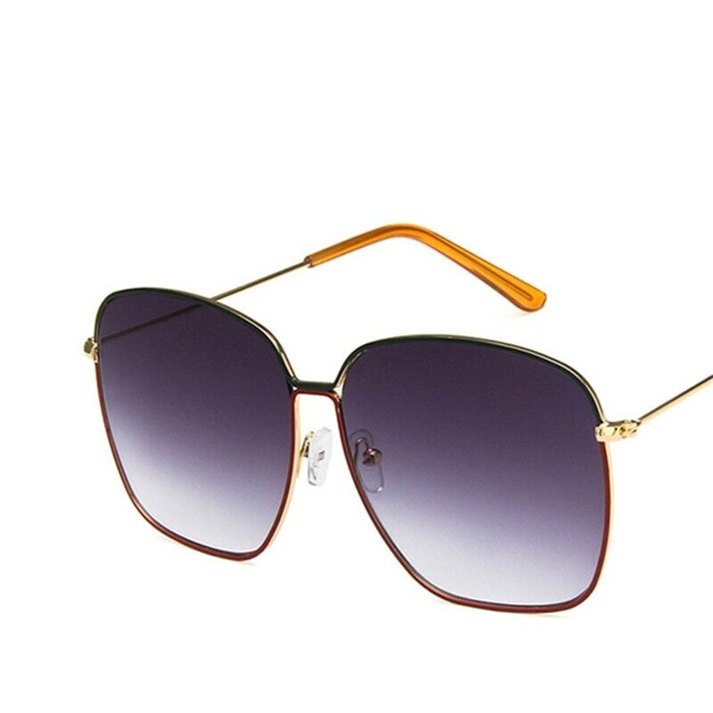 LeonLion 2021 Fashion Metal Women Sunglasses Mirror Classic Large