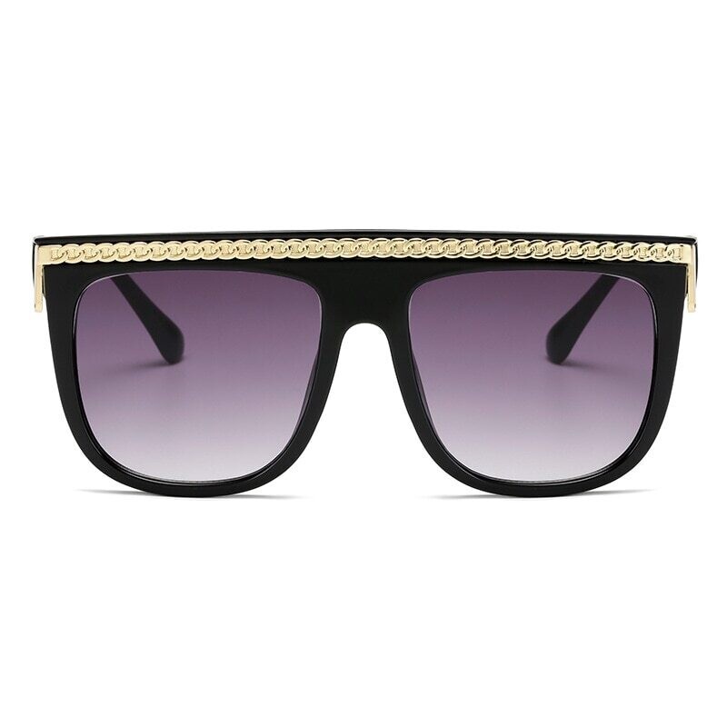 GIFANSEE women square oversized sunglasses gradient big frame glasses