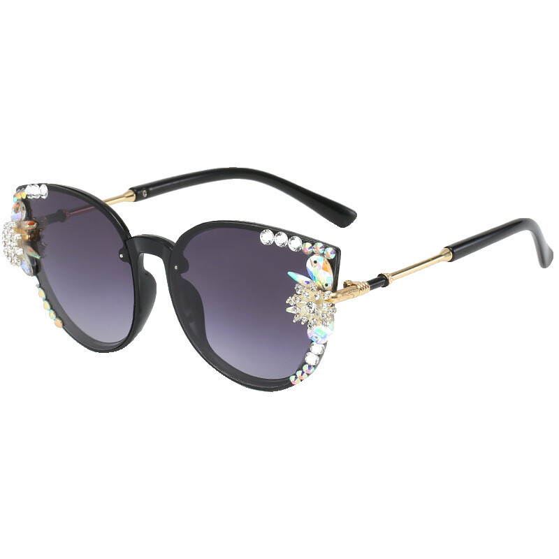 Fashion Cat Eye Round Sunglasses for Women Luxury Brand Designer
