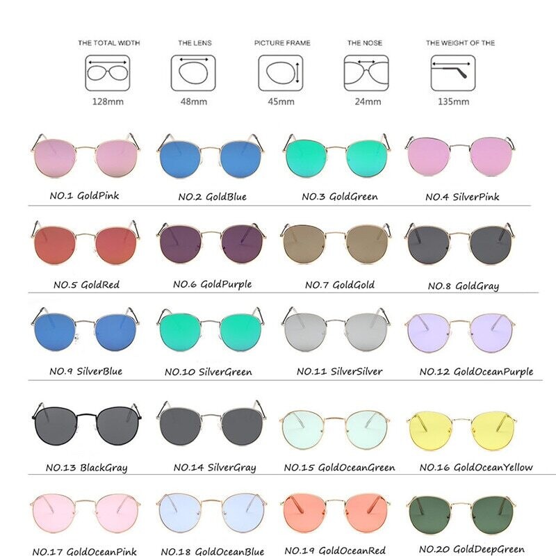 Vintage Alloy Women Sunglasses Luxury Brand Designer Classic Small