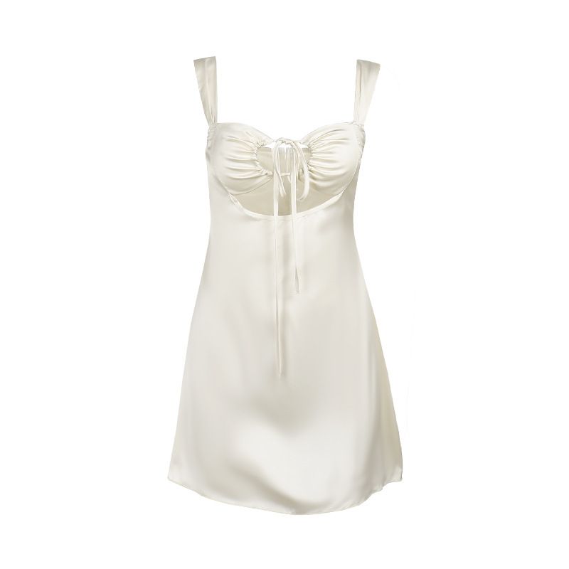 Spring 2024 New Sexy Hip Skirt European And American Style Elegant Slim Strap A- Line Dress Women