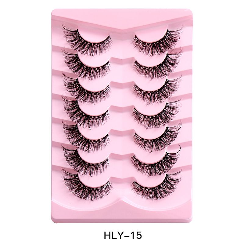 Hot Style 7 Pairs Of Fox Eye False Eyelashes Natural Thick Curly Eyelashes Simulation Cat Eye Eyelashes