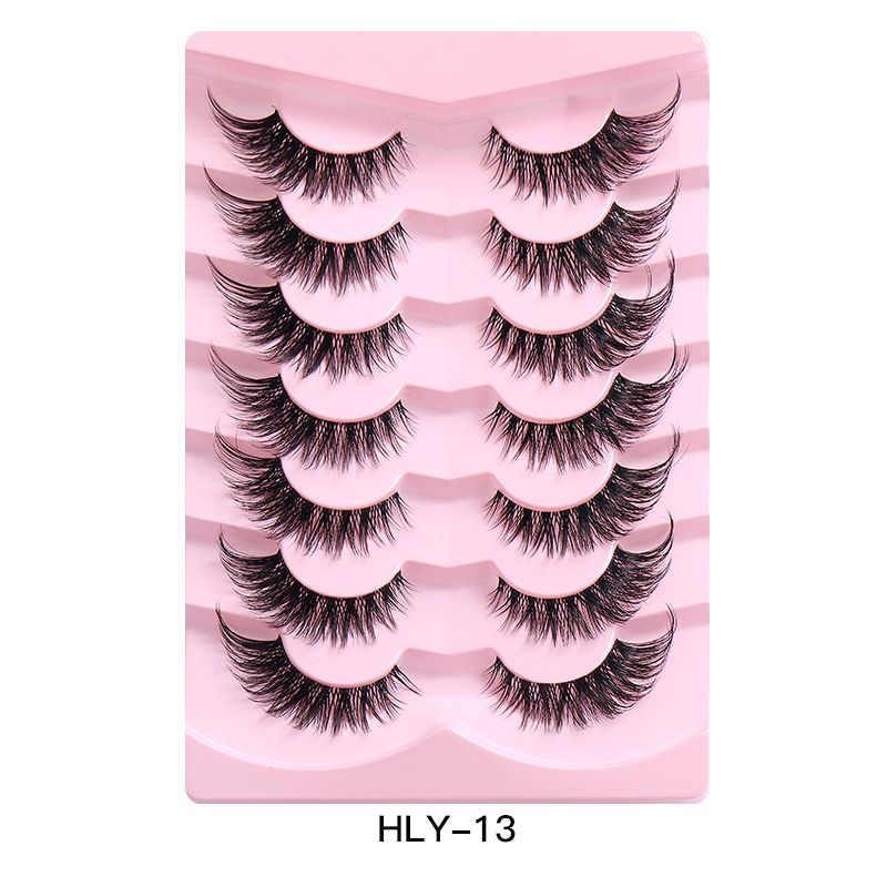 Hot Style 7 Pairs Of Fox Eye False Eyelashes Natural Thick Curly Eyelashes Simulation Cat Eye Eyelashes, Specifications: Hly-13