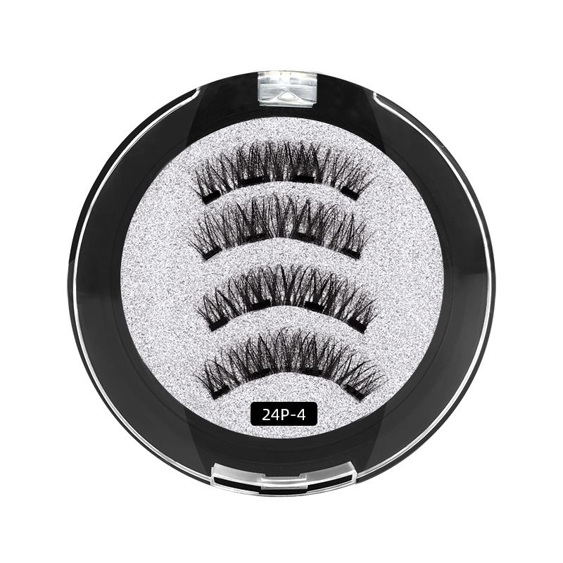Eyelash curler four magnetic eyelash combination glue-free magnetic natural slender false eyelashes