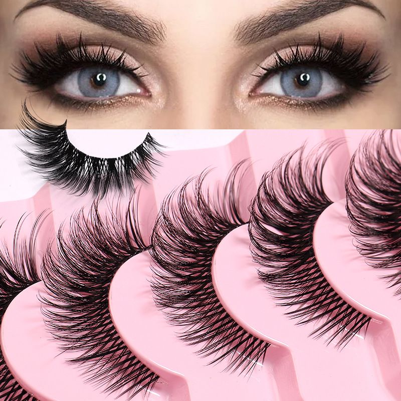 Hot Style 7 Pairs Of Fox Eye False Eyelashes Natural Thick Curly Eyelashes Simulation Cat Eye Eyelashes