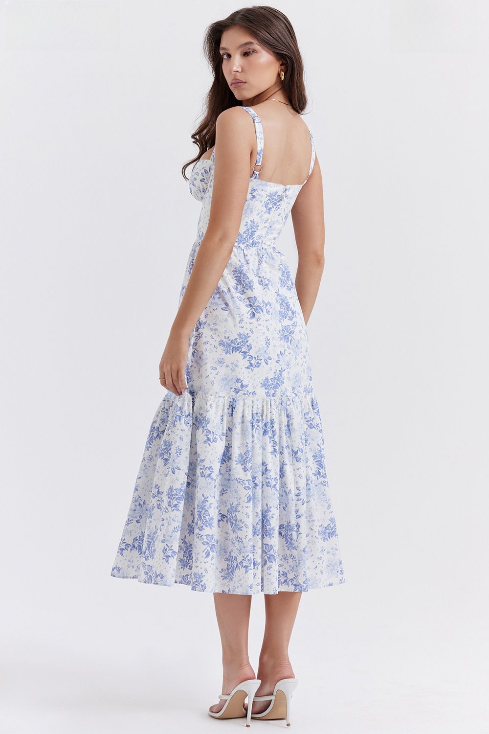 Women&amp;#039;s Independent Station 2024 Spring And Summer New Sweet Spicy Style Sling Solid Color A Swing Floral Cake Dress