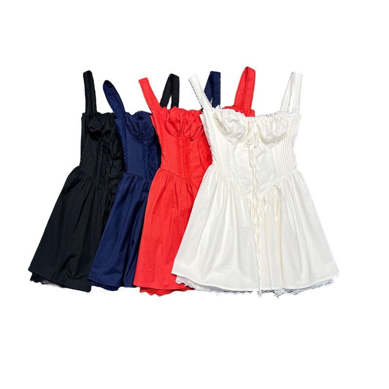 Cb Small White Skirt Suspender Low-cut Sexy Fashion Waist Slim Lace Lace Tutu Skirt Sweet Age-reducing Dating Skirt