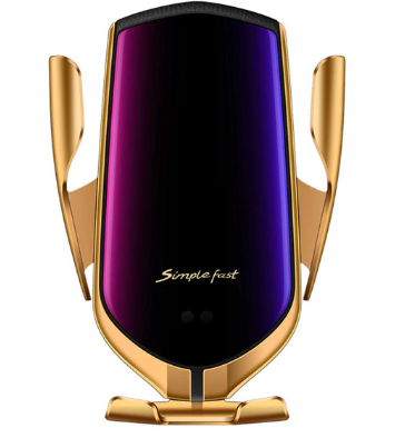 Automatic Clamping Wireless Quick Charge Phone Holder For iPhone and Galaxy Phones