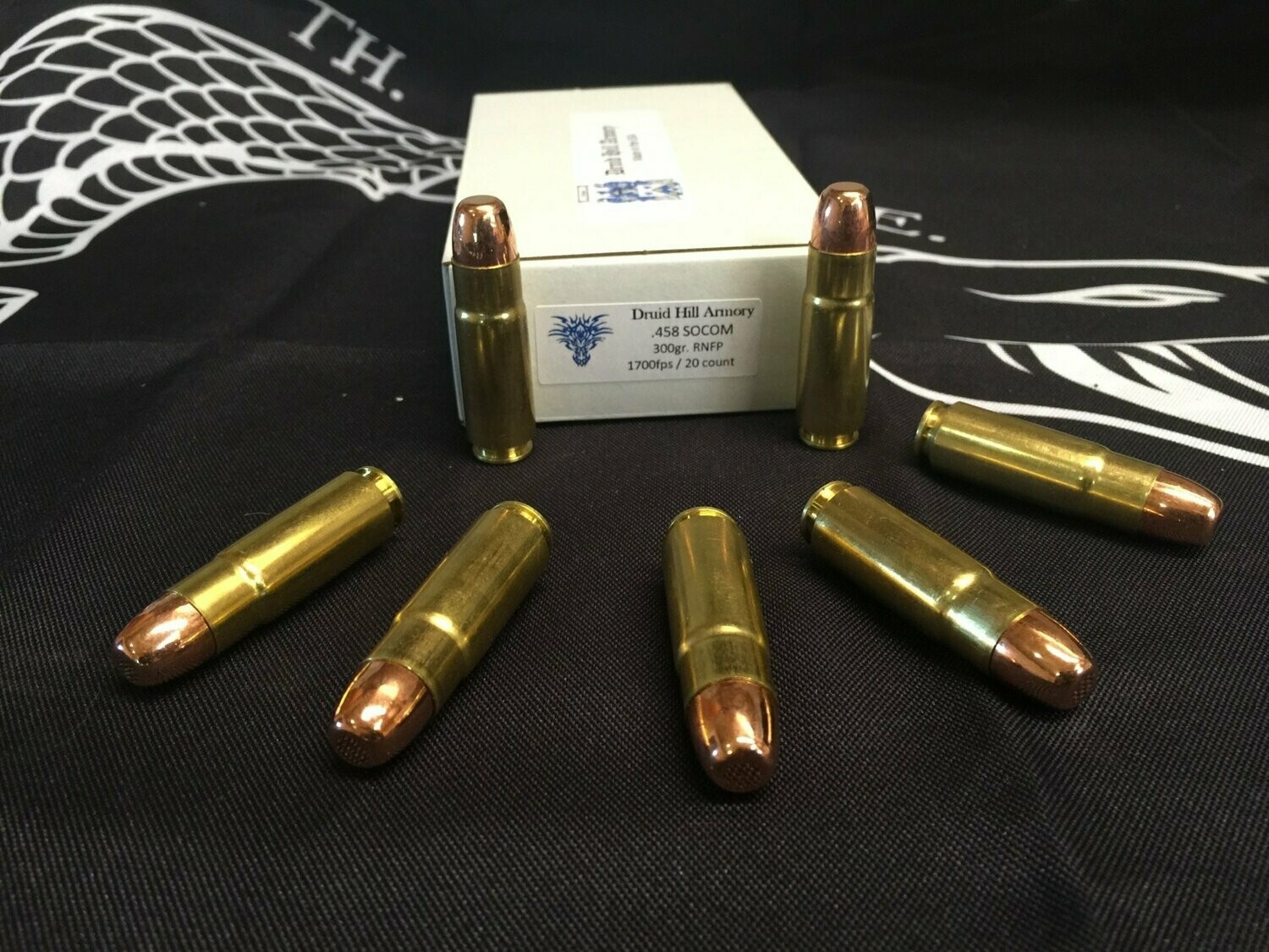 .458 SOCOM 300 Grain Plated Round Nose, Please Limit to 5 Boxes/Person/Day