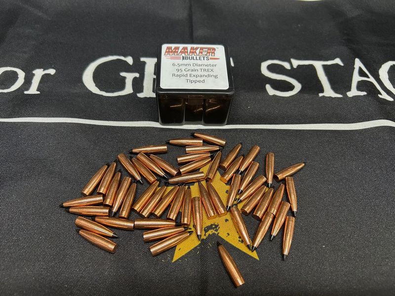 .264 / 6.5mm Maker T-Rex(Tipped Rapid Expanding) Projectiles
