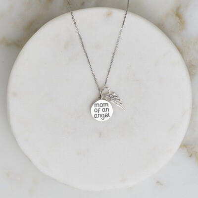 Mom of Angel(s) Miscarriage Necklace 