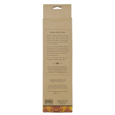 Beeswax Advent Taper Candles