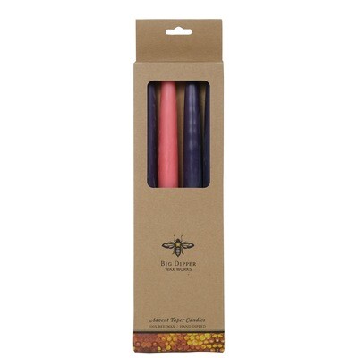 Beeswax Advent Taper Candles