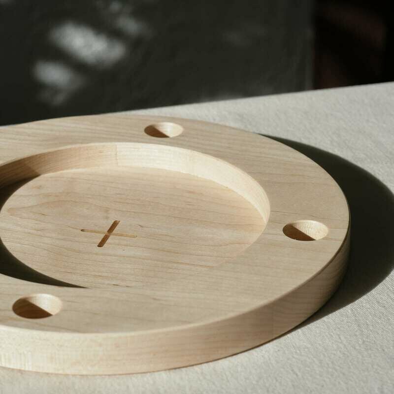 Blessed Boards Advent Wreath - Maple/flat