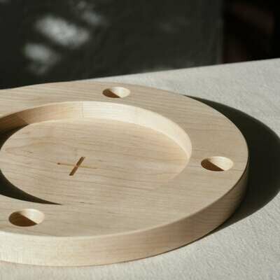 Blessed Boards Advent Wreath - Maple/flat