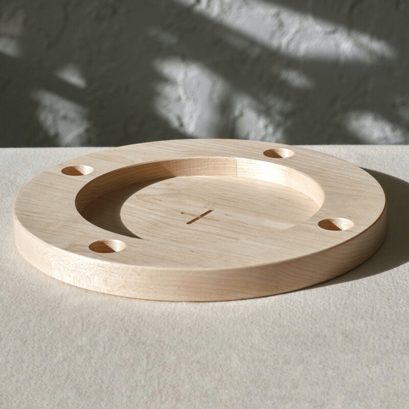 Blessed Boards Advent Wreath - Maple/flat