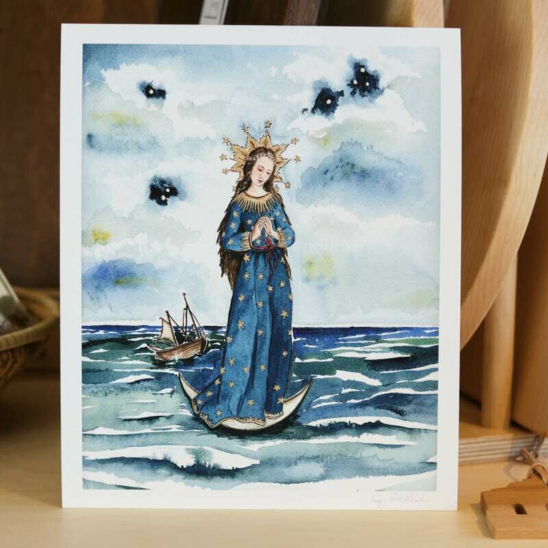 Stella Maris Watercolor 5 x 7