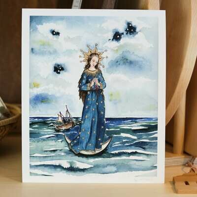 Stella Maris Watercolor 5 x 7