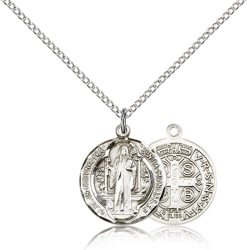 Bliss 0026BSS/18S Sterling St Benedict Medal Bliss 0026BSS/18S Sterling St Benedict Medal