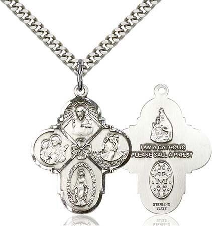 Bliss 0478SS/24S Sterling  4-Way Medal