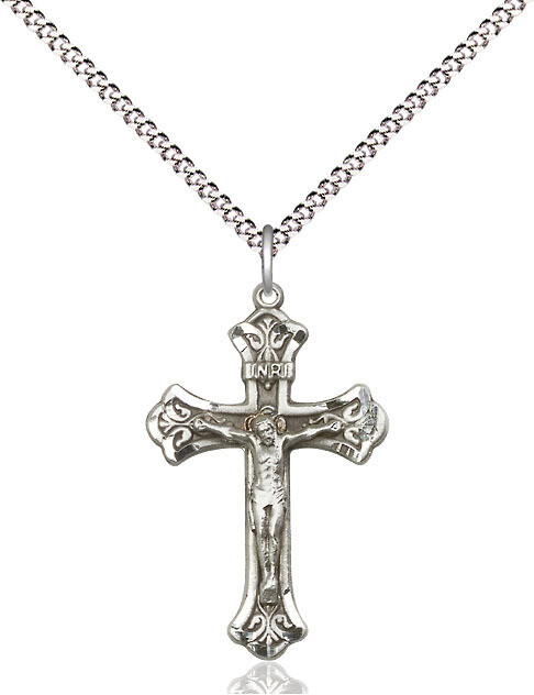 Sterling Crucifix  on 18&quot; Chain