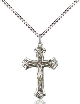 Sterling Crucifix  on 18" Chain