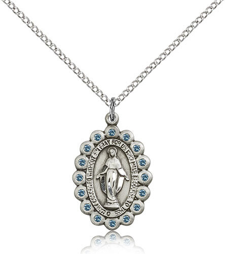 Bliss 2009ASS/18S Blue Miraculous Medal