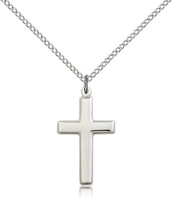 Sterling Cross 18" Chain