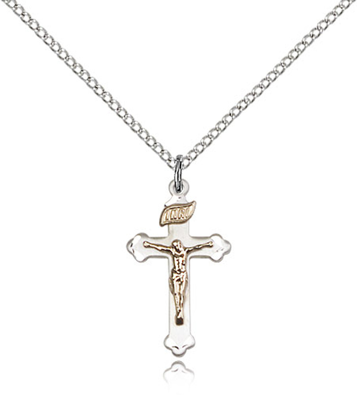 Bliss 2669GF/SS/18S Two-Tone Crucifix 