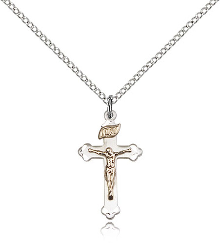 Bliss 2669GF/SS/18S Two-Tone Crucifix 