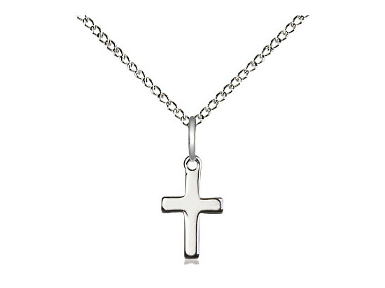 Bliss 1006SS/13S Polished Cross Necklace