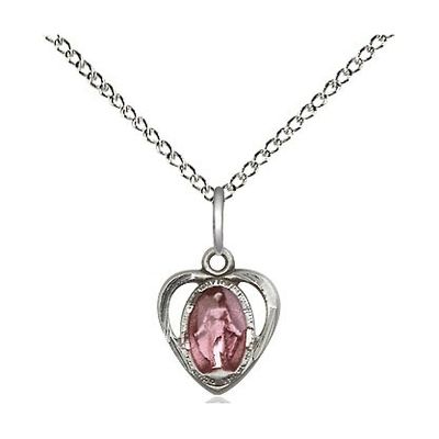 Bliss 5401ESS/18S Miraculous Medal Blue Heart