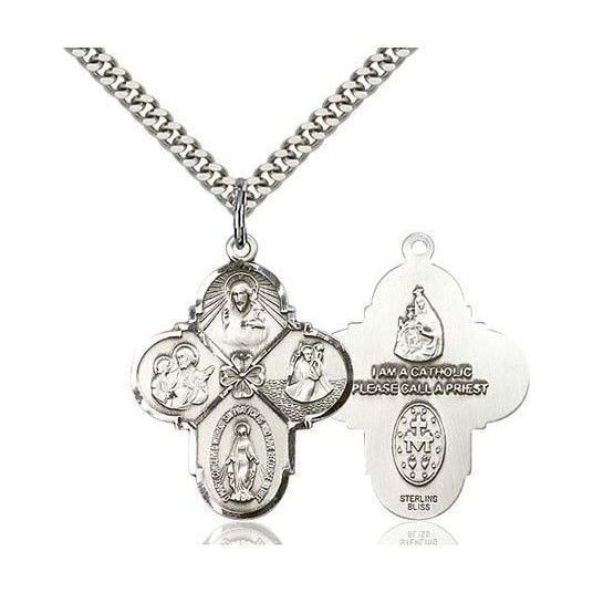 Bliss 0478SS/24S Sterling  4-Way Medal