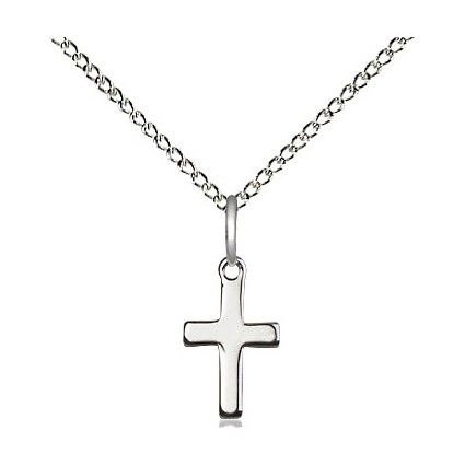 Bliss 1006SS/13S Polished Cross Necklace