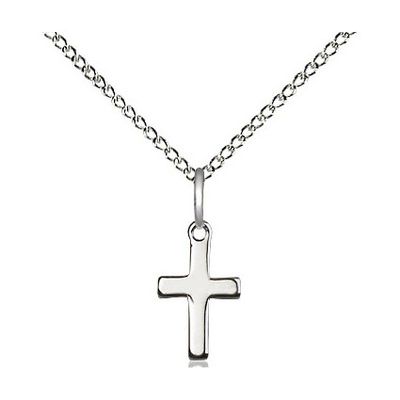 Bliss 1006SS/13S Polished Cross Necklace