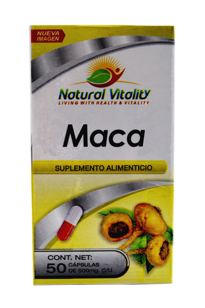 Maca 50 cápsulas de 500 mg Natural Vitality