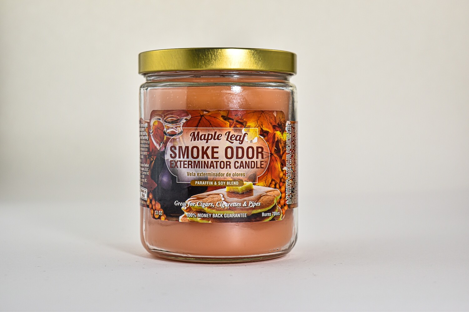 Smoke Odor Candle Maple Leaf