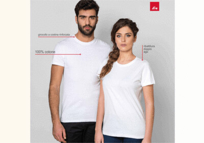 T - shirt bianca, unisex, personalizzata