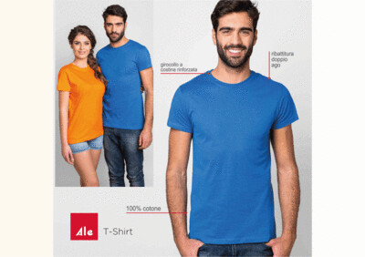 T - Shirt colorata, unisex, neutra